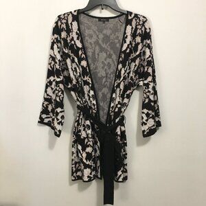 Vintage RW&CO. Floral Kimono Mini Sweater Robe